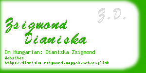 zsigmond dianiska business card